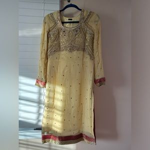 Eid Formal chiffon suit 3 piece dress size xs.